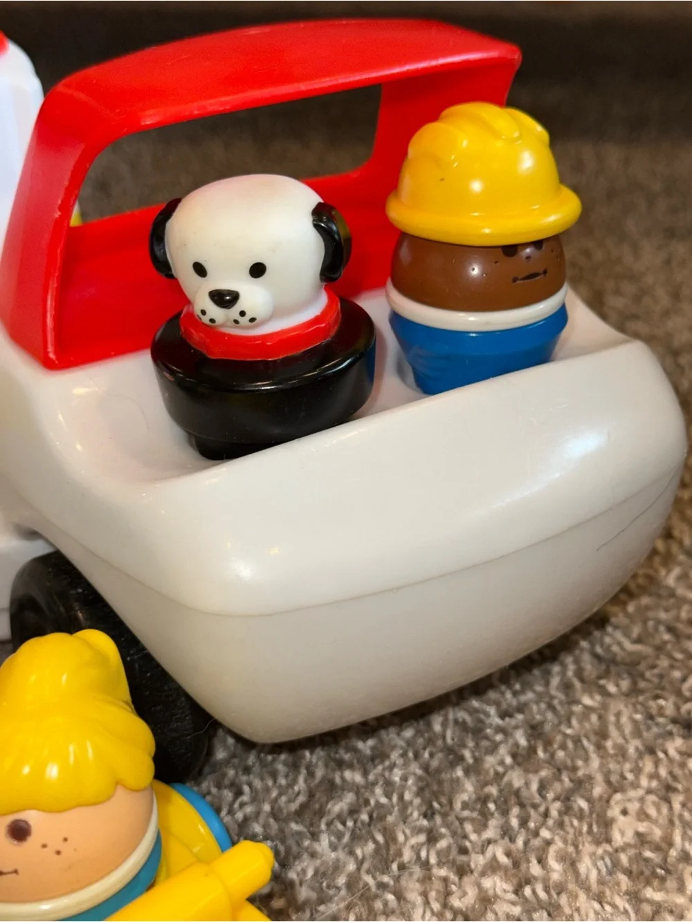 Little Tikes toddle tots sanitation truck bench trike life savers people dog